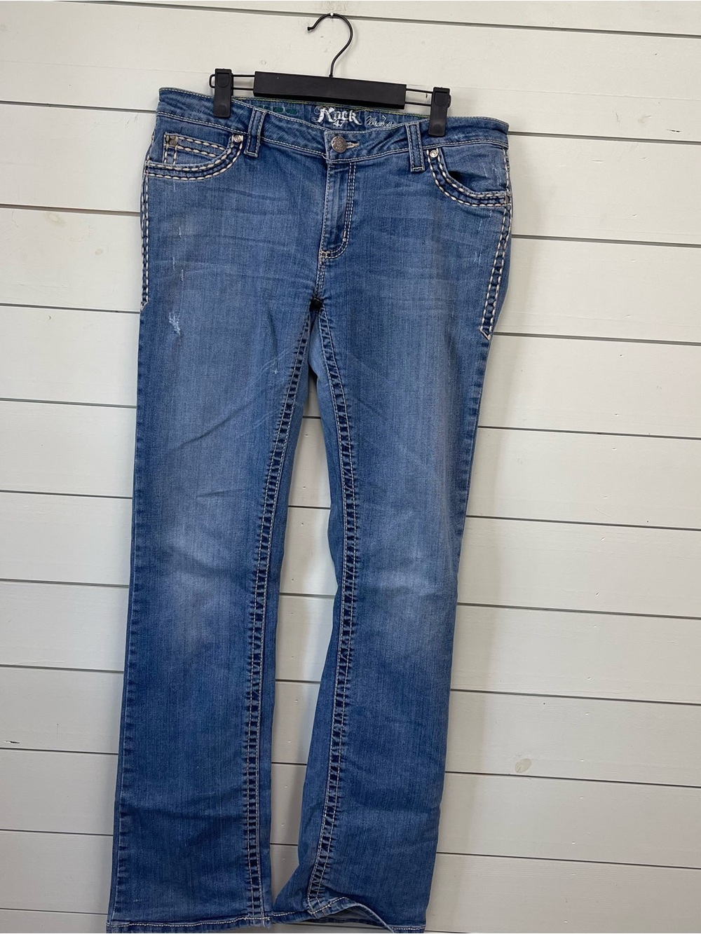 Wrangler Rock 47 denim jeans blue women's size 31‎ X 36
